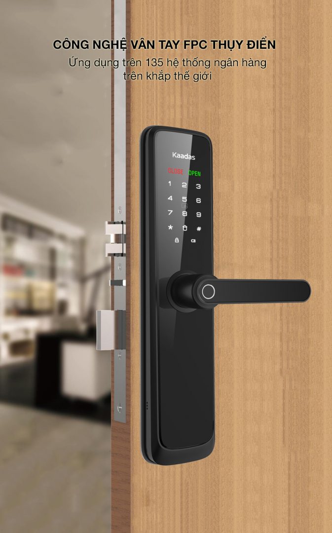 Khóa vân tay Kaadas sở hữu công nghệ vân tay FPC thuy điển hiện đại