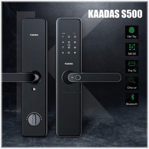 Hệ thống cửa thẻ từ lắp khóa tay gạt Kaadas S500-C chính hãng chuẩn Đức