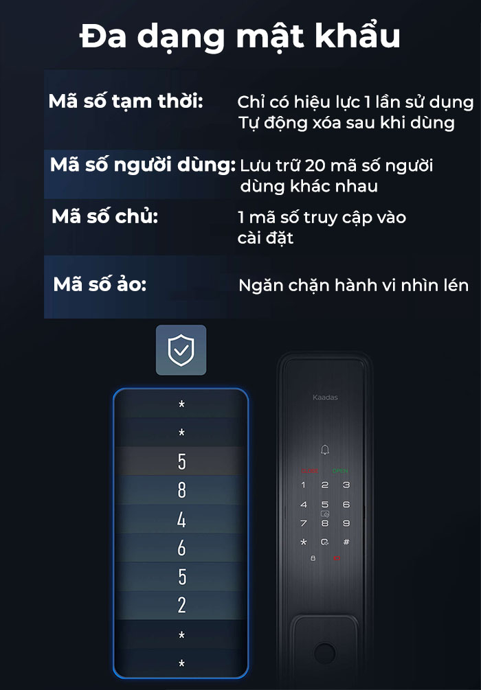 Các phương thức mã số trên Kaadas Q3