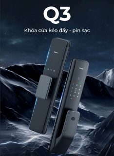 Khóa cửa kéo đẩy Kaadas Q3 thiết kế Push Pull thao tác mở nhẹ nhàng cho cửa gỗ