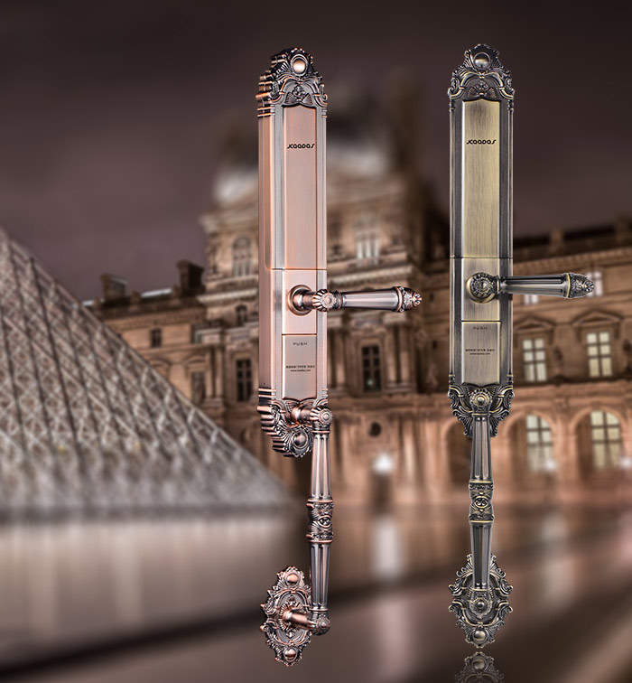 Khóa cửa đại sảnh thường có thiết kế bắt mắt