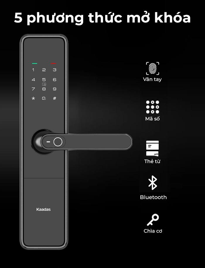 Khóa cửa thông minh đa phương thức mở khóa hiện đại
