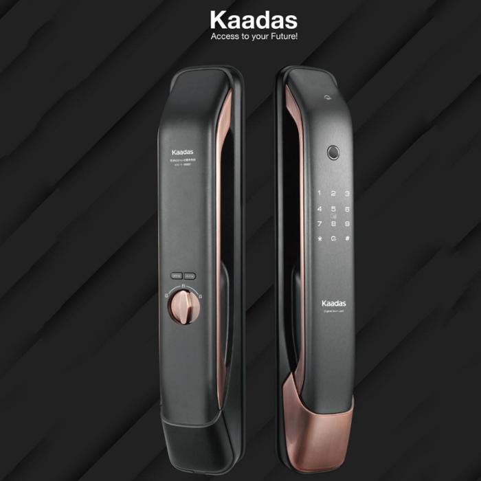 Khóa cửa Kaadas cao cấp nổi bật với thiết kế đen đồng sang trọng