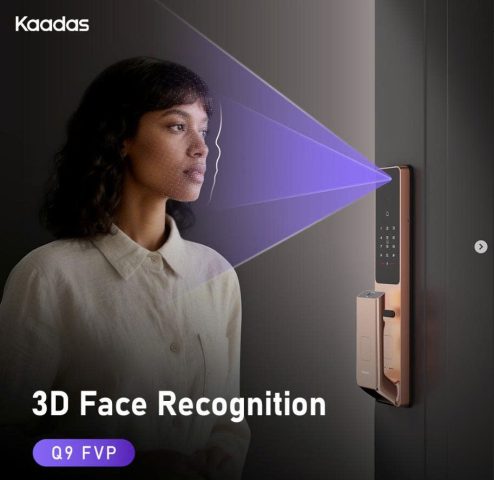Khóa cửa vân tay Kaadas Q9 FVP tích hợp Face ID 3D cao cấp
