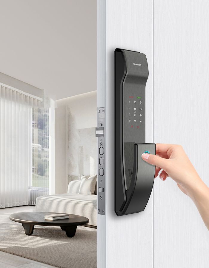 ổ khoá vân tay cửa gỗ 1