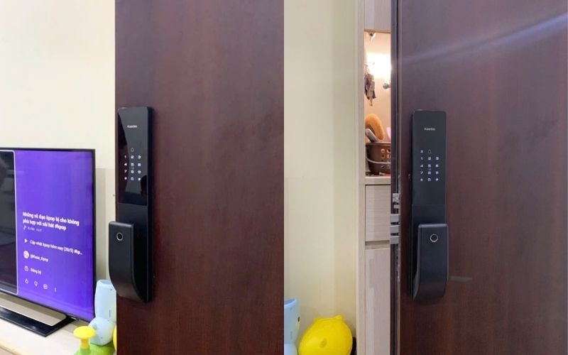 Bộ khóa vân tay Kaadas Q15-5WK bảo vệ cửa gỗ chung cư