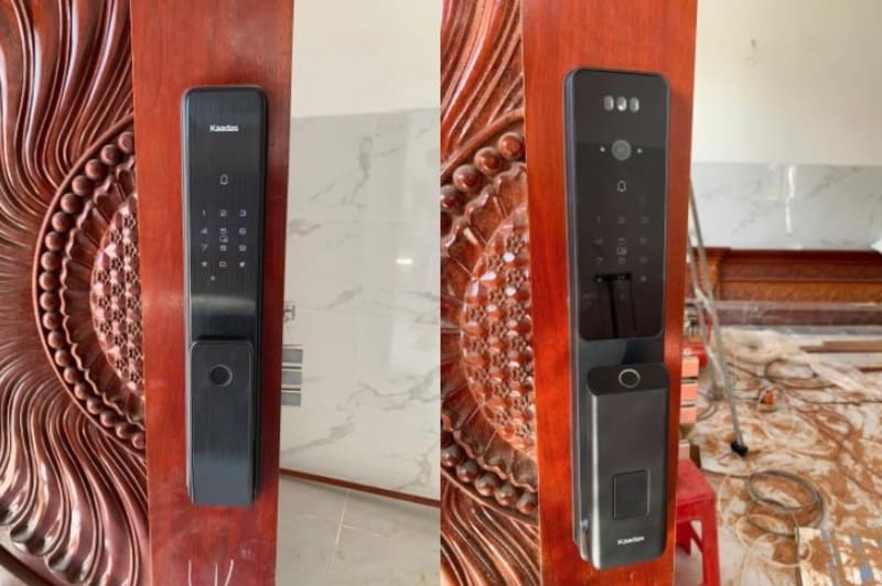 Lắp khóa vân tay cửa gỗ Kaadas Q9 FVP công nghệ Face ID 3D cho chung cư